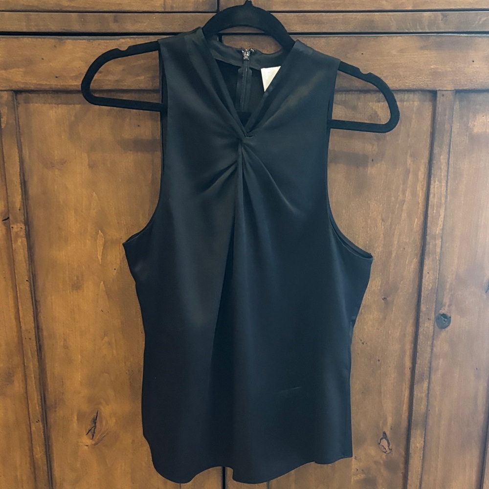 Cinq a Sept Black Sleeveless Blouse